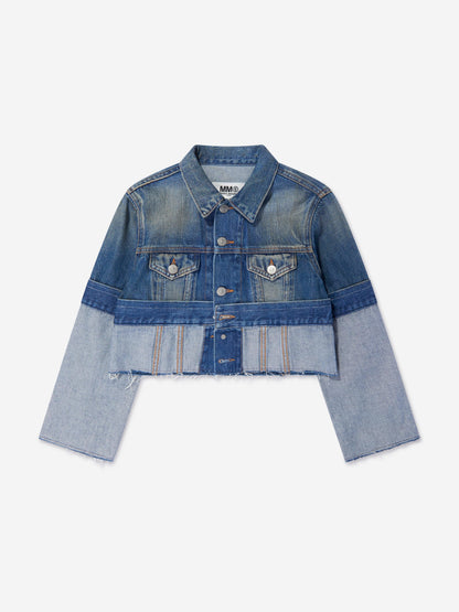 MM6 Maison Margiela 儿童 Re-Cut 渐变色牛仔夹克（蓝色）