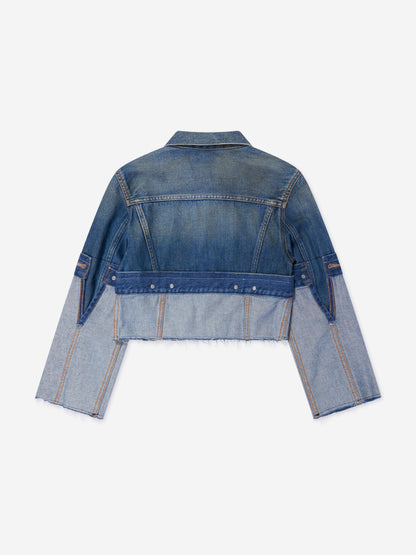 MM6 Maison Margiela 儿童 Re-Cut 渐变色牛仔夹克（蓝色）