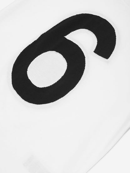 MM6 Maison Margiela Kids 6 徽标 T 恤（白色）