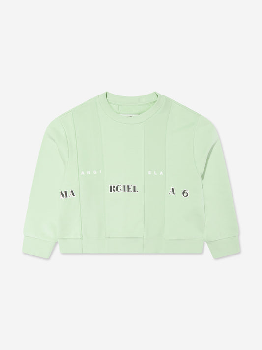 MM6 Maison Margiela 儿童绿色徽标运动衫