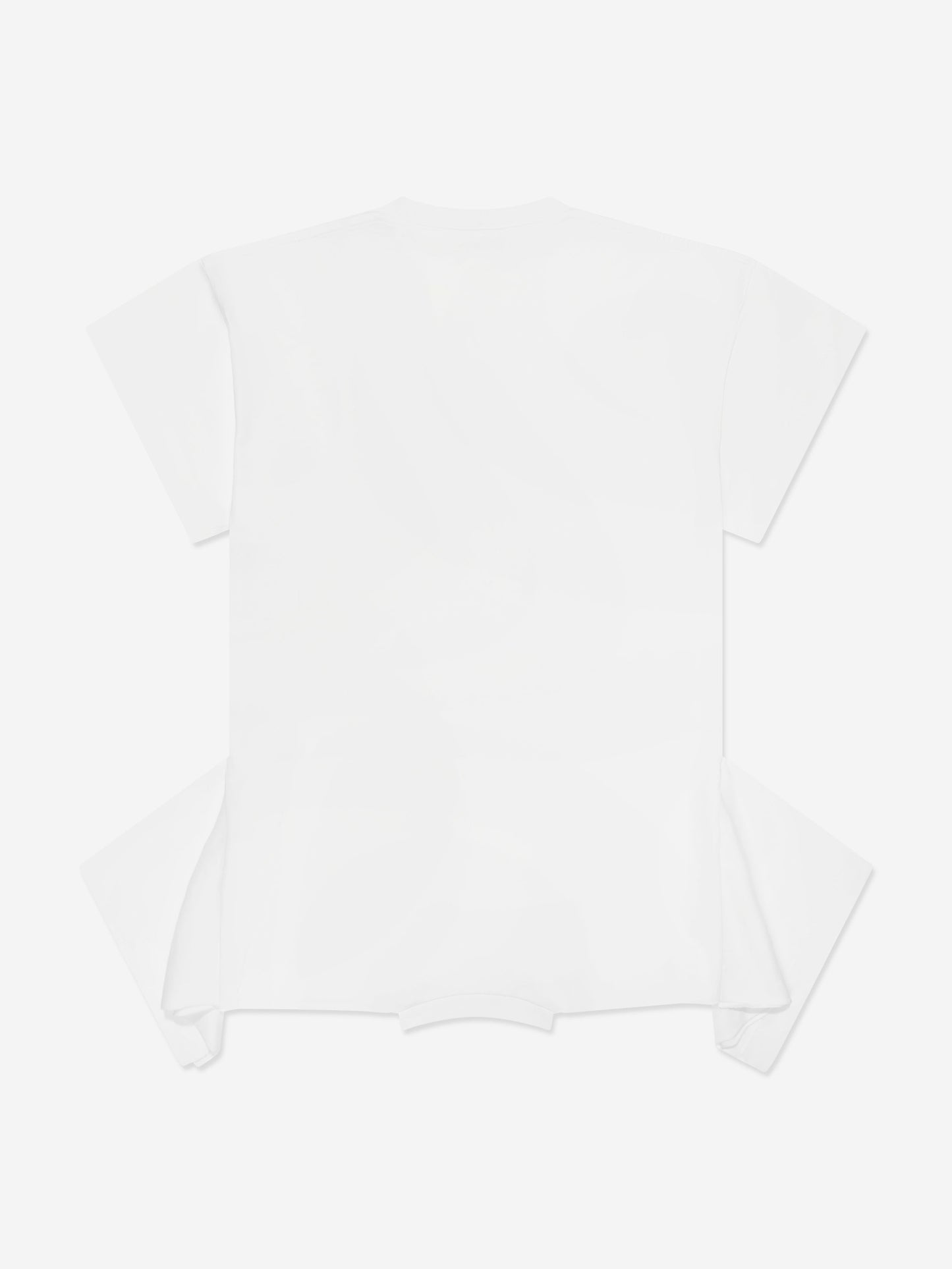 MM6 Maison Margiela 女童白色不对称 T 恤连衣裙