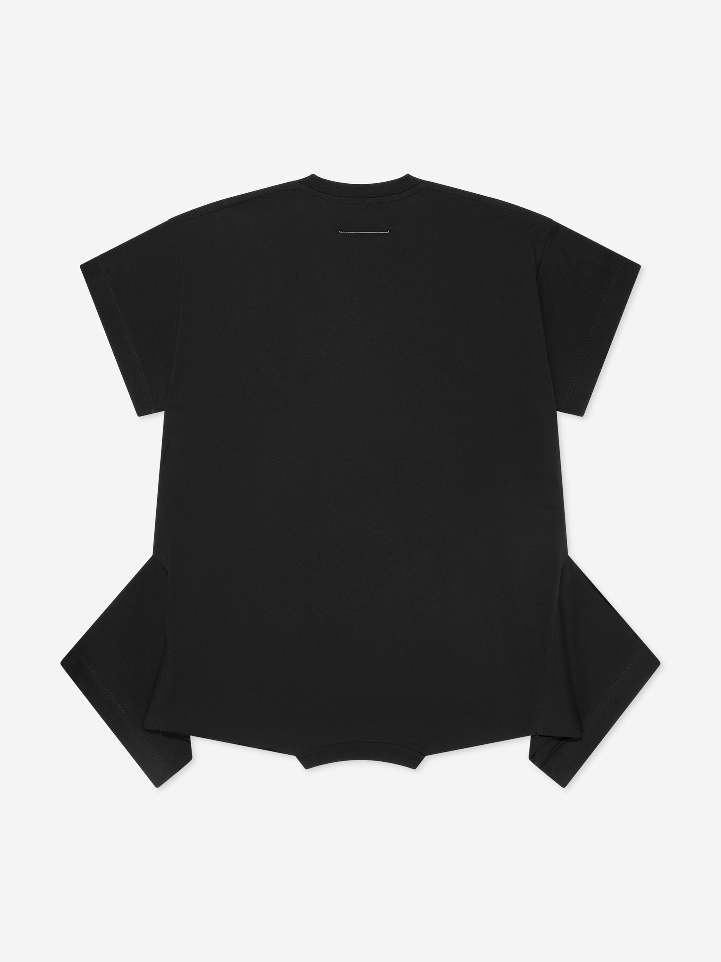 MM6 Maison Margiela 女童不对称 T 恤连衣裙（黑色）