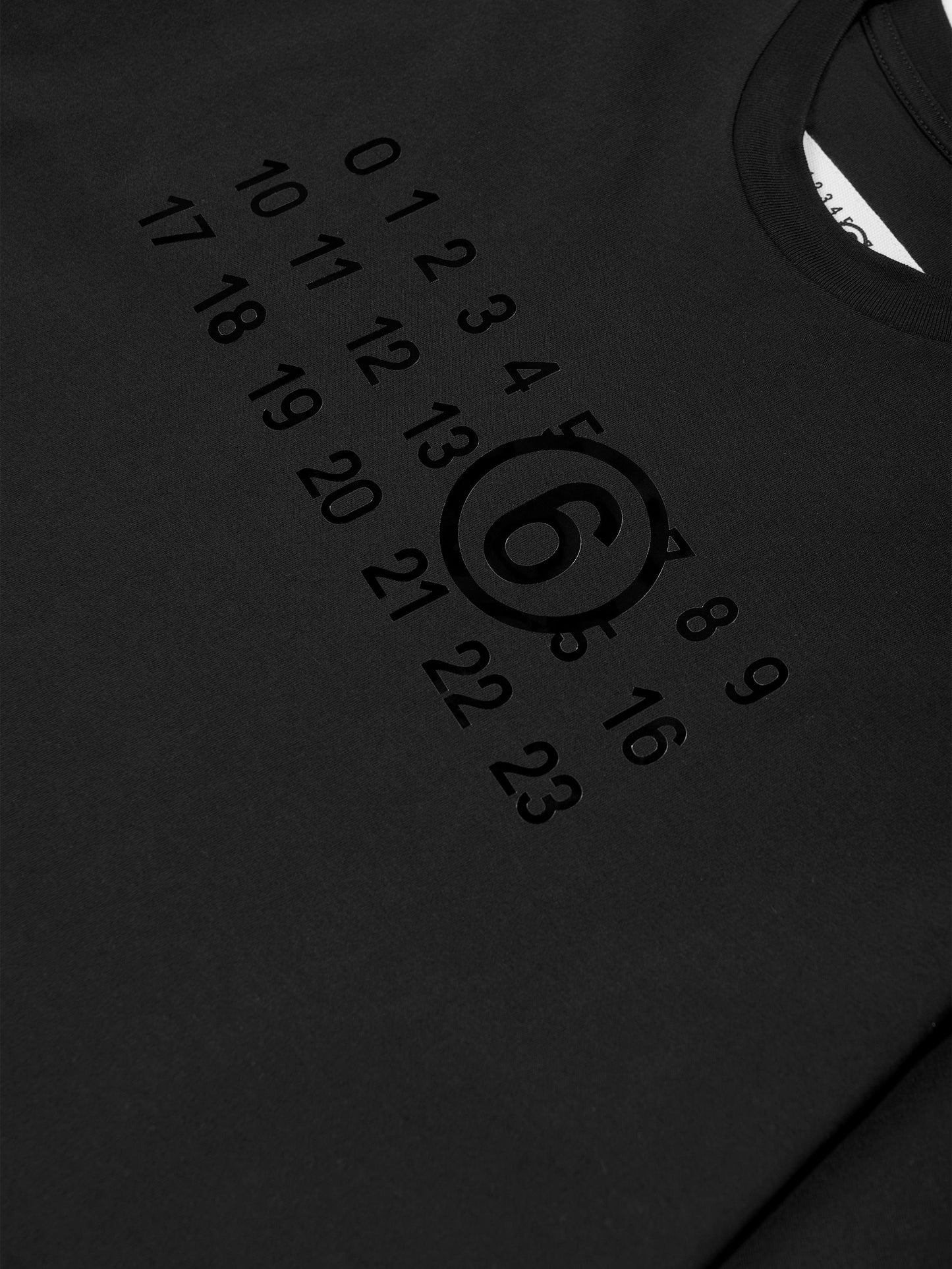 MM6 Maison Margiela 女童不对称 T 恤连衣裙（黑色）