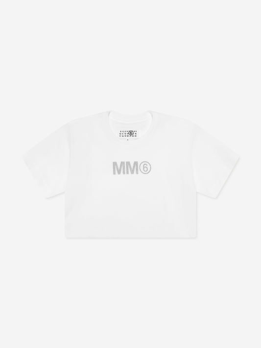 MM6 Maison Margiela 儿童白色徽标 T 恤