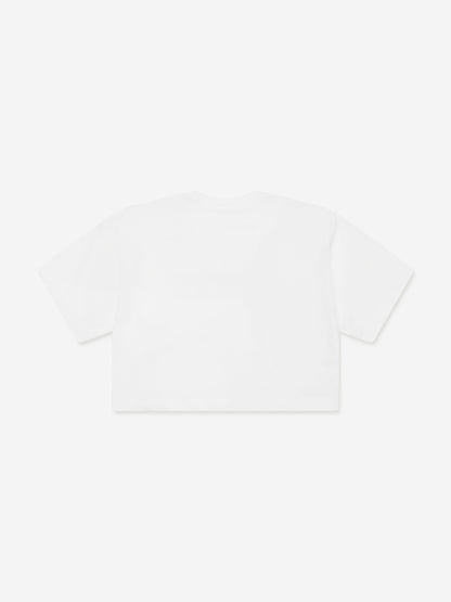 MM6 Maison Margiela 儿童白色徽标 T 恤