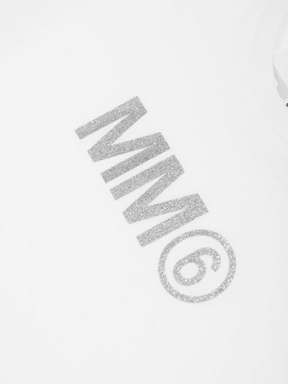 MM6 Maison Margiela 儿童白色徽标 T 恤