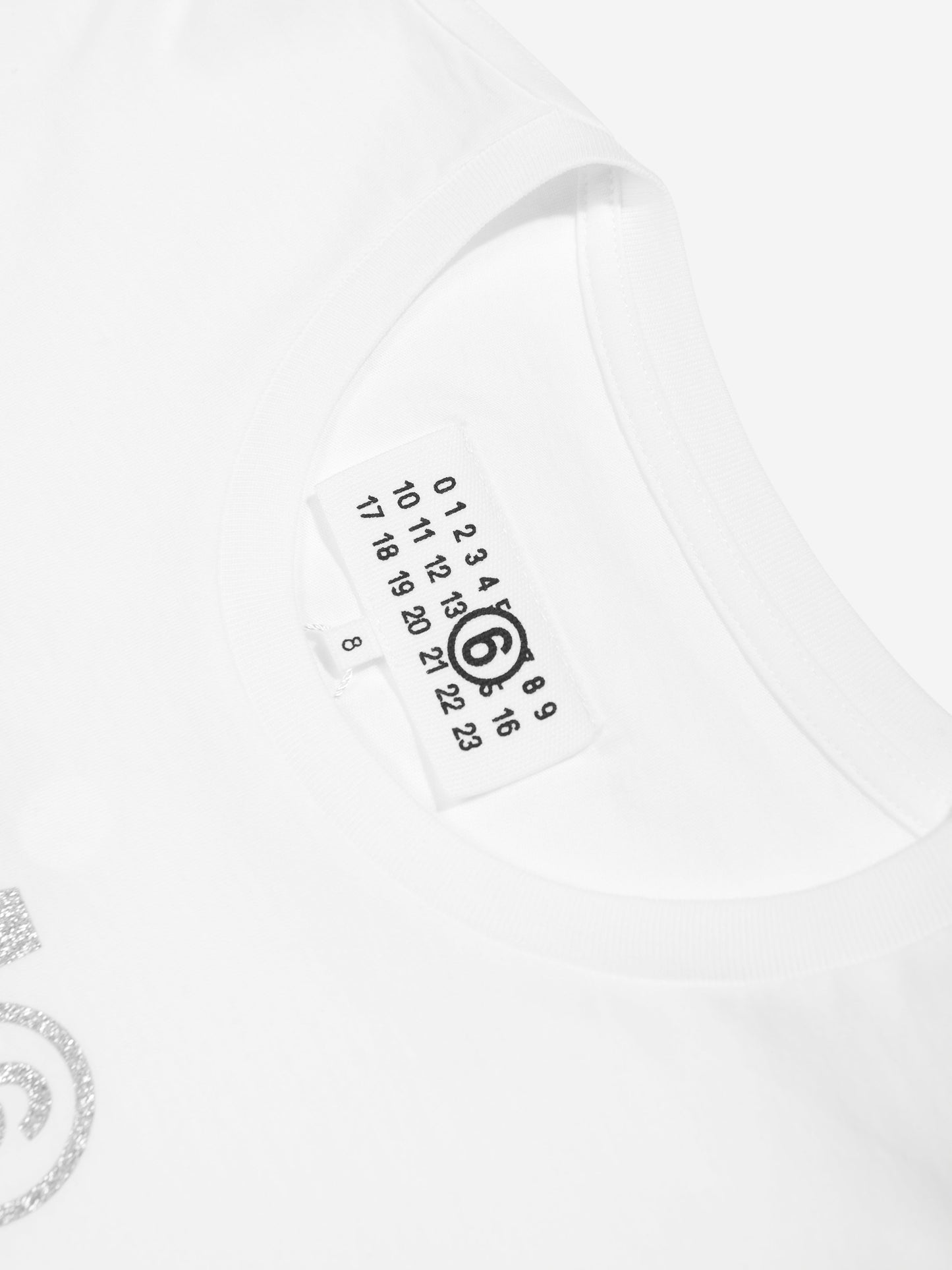MM6 Maison Margiela 儿童白色徽标 T 恤