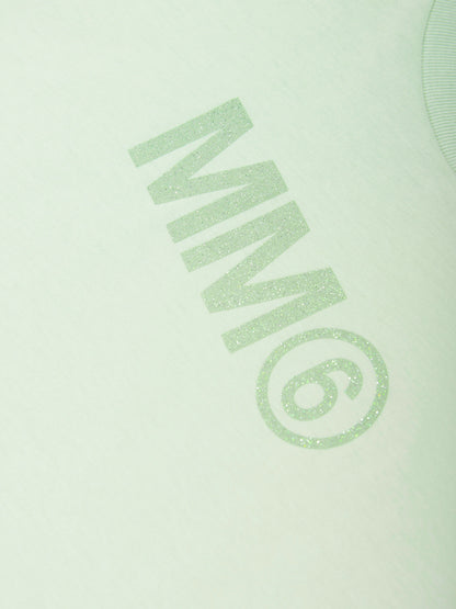 MM6 Maison Margiela 儿童绿色徽标 T 恤