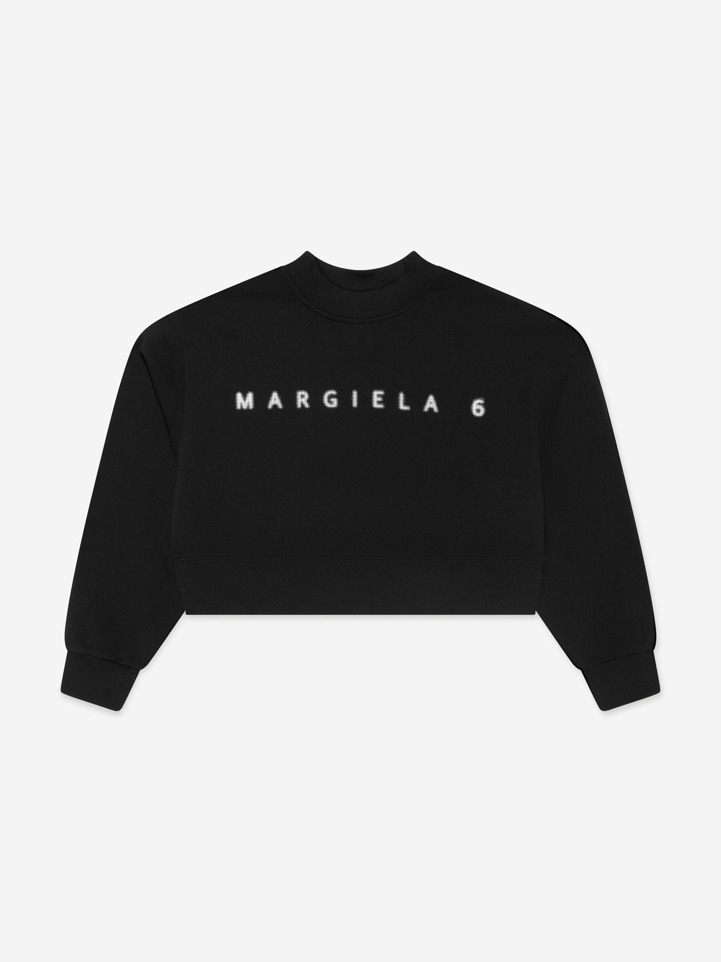 MM6 Maison Margiela 儿童短款徽标运动衫（黑色）