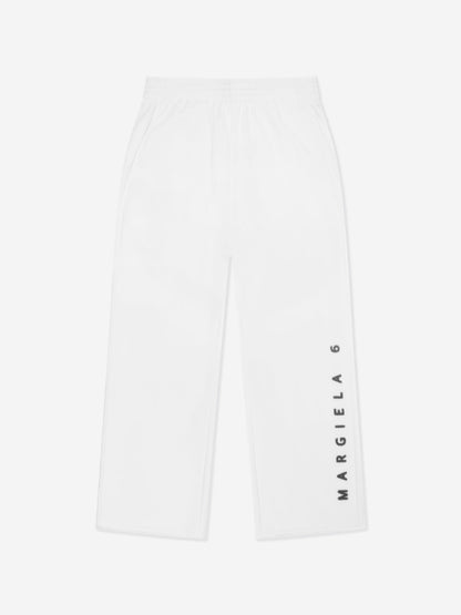 MM6 Maison Margiela 儿童白色宽腿慢跑裤
