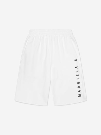 MM6 Maison Margiela 儿童白色徽标短裤