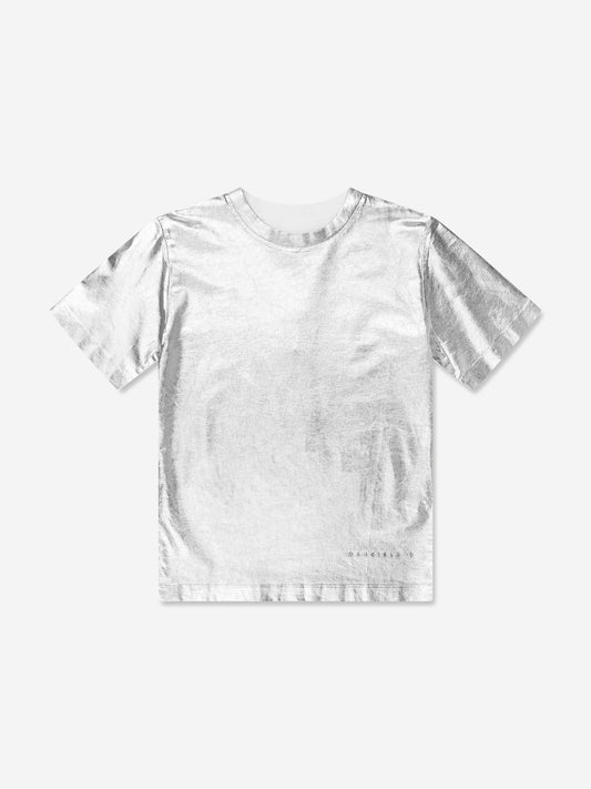 MM6 Maison Margiela 儿童金属效果 T 恤（白色）
