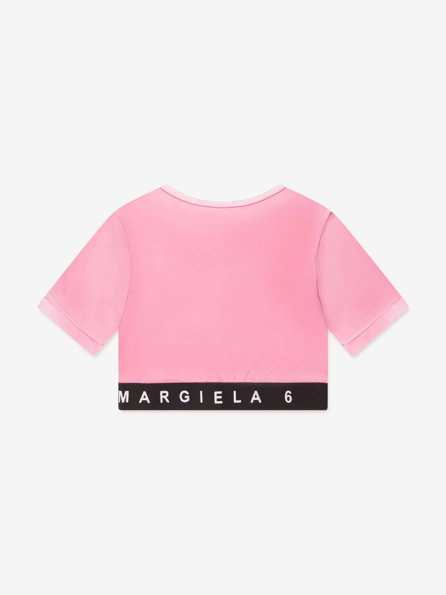 MM6 Maison Margiela 儿童短款徽标 T 恤（粉色）