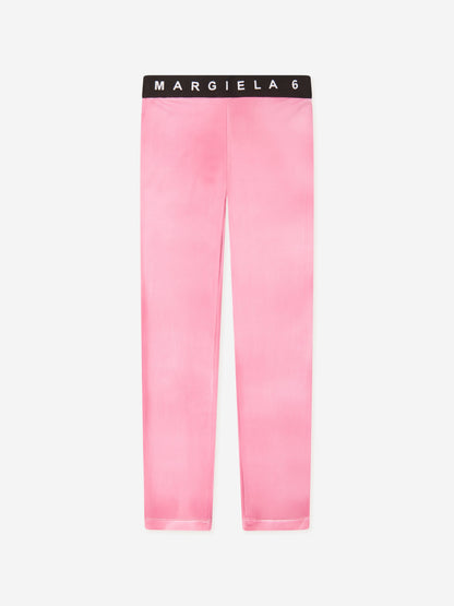 MM6 Maison Margiela 儿童徽标紧身裤（粉色）