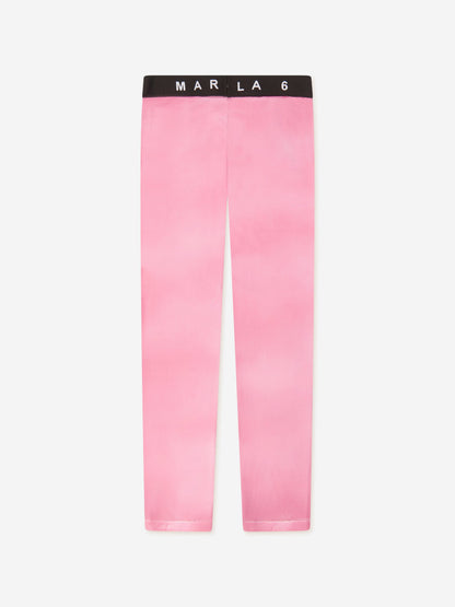 MM6 Maison Margiela 儿童徽标紧身裤（粉色）