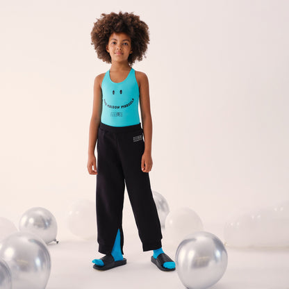 儿童黑色棉长裤