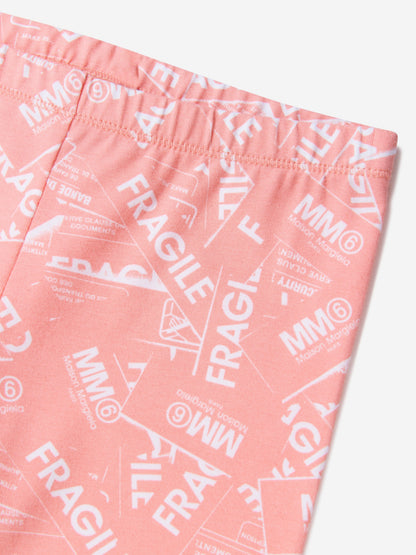 MM6 Maison Margiela 儿童 Fragile 徽标印花紧身裤
