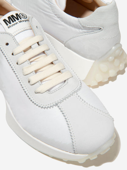 MM6 Maison Margiela 女童系带皮革运动鞋