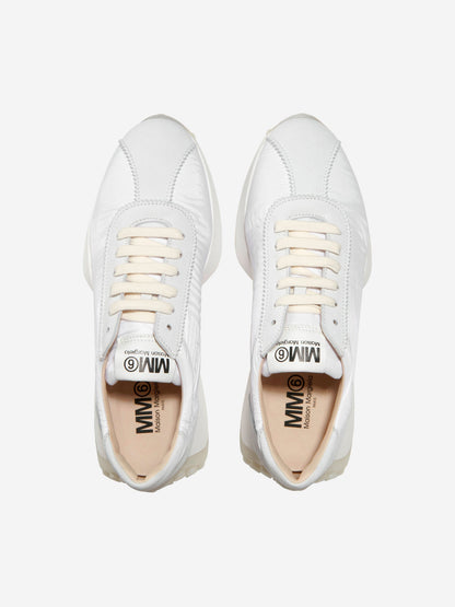MM6 Maison Margiela 女童系带皮革运动鞋