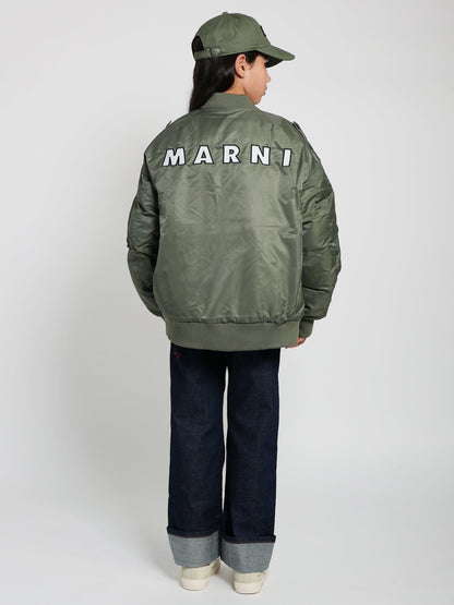 MARNI 儿童绿色飞行员夹克
