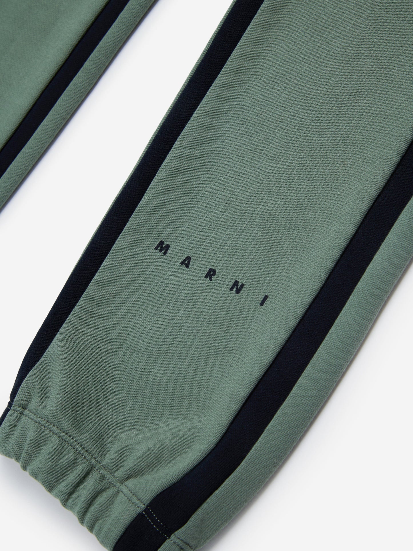 MARNI Kids 徽标慢跑裤（绿色）