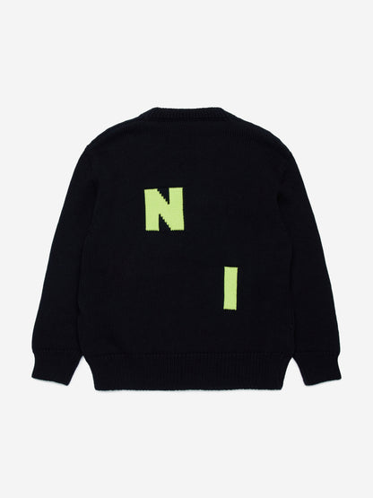 MARNI Kids 徽标套头衫 黑色