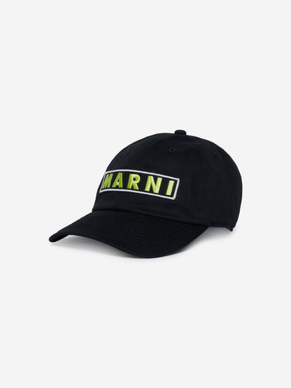 MARNI Kids 徽标帽子 黑色