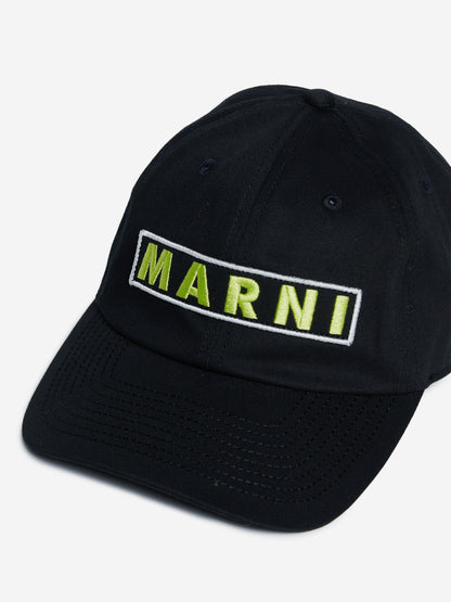 MARNI Kids 徽标帽子 黑色