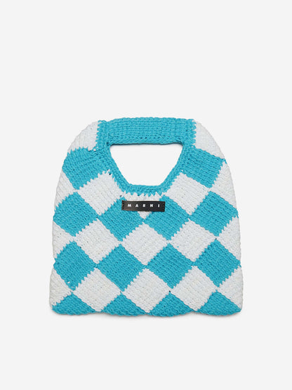 MARNI 女童钻石钩针包 蓝色 (25cm)