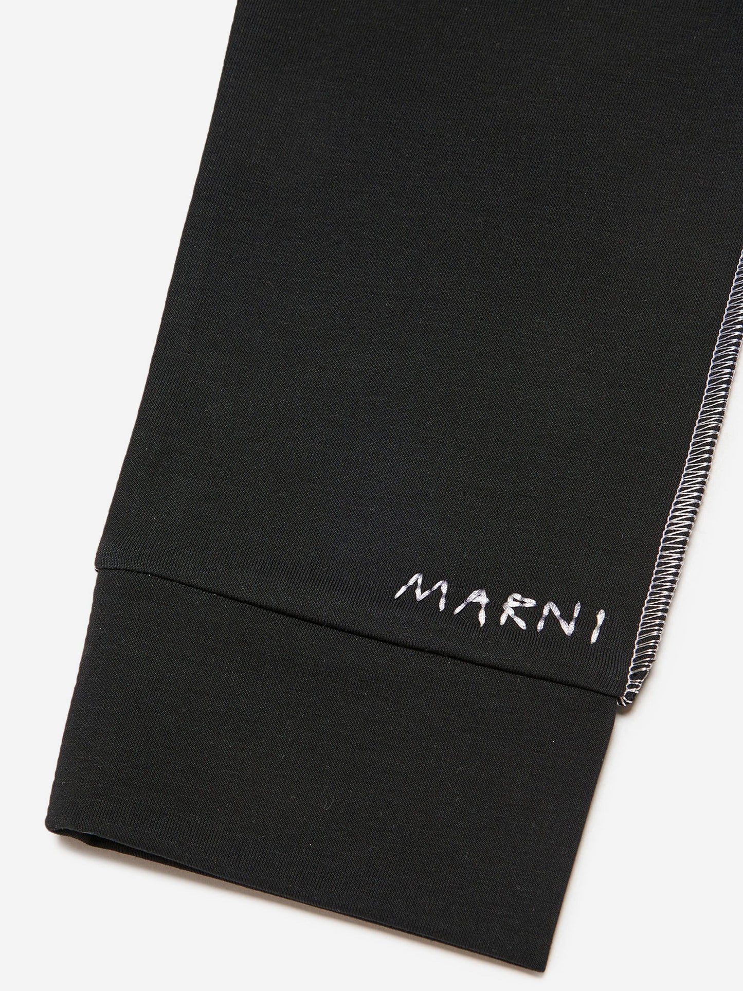 MARNI 女童黑色徽标紧身裤