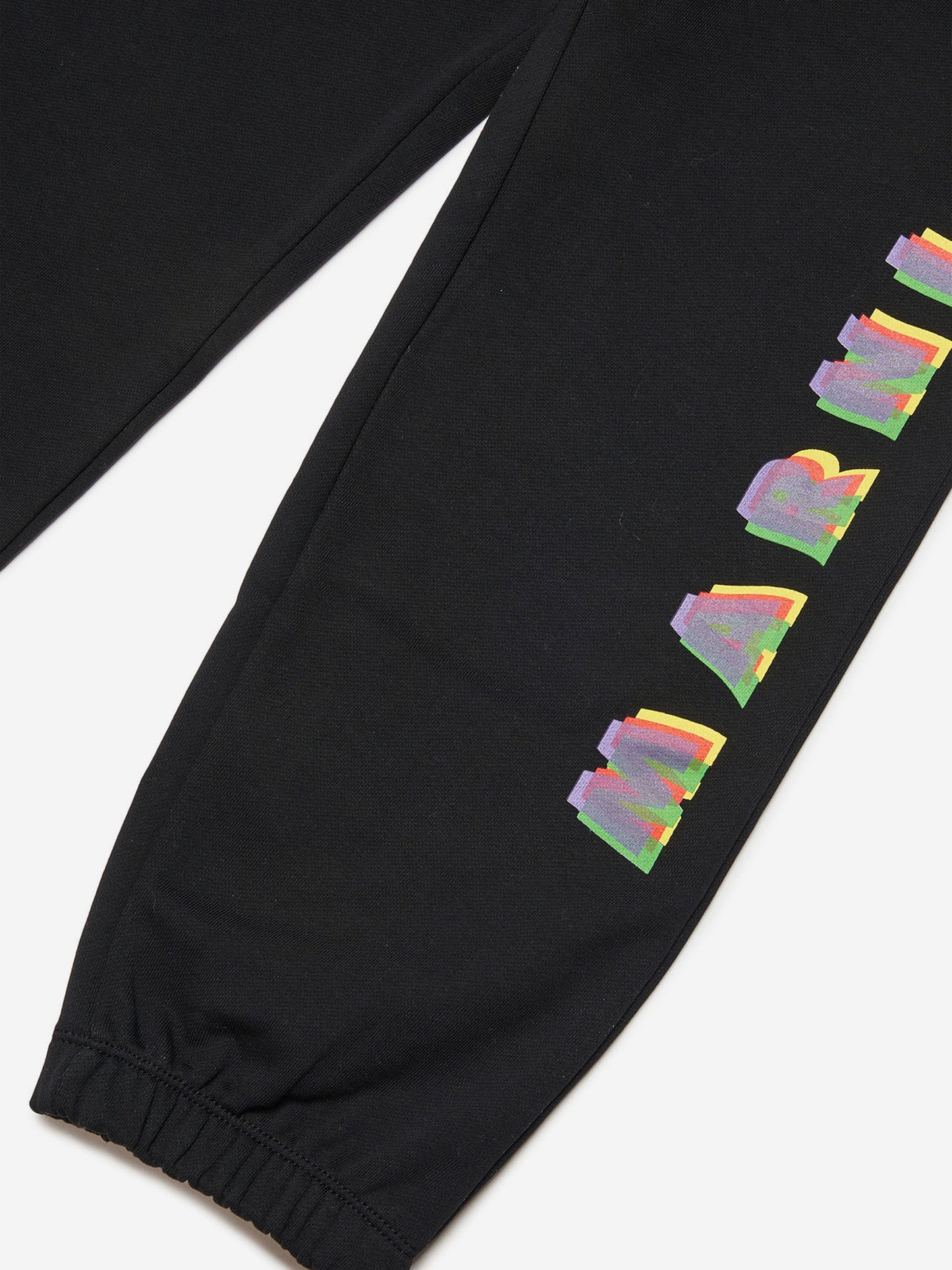 MARNI Kids 徽标慢跑裤（黑色）