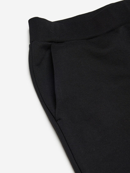 MARNI Kids 徽标慢跑裤（黑色）