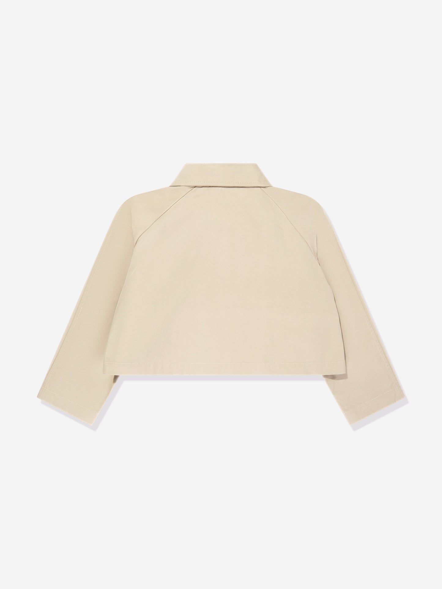Girls Gabardine Logo Jacket in Beige