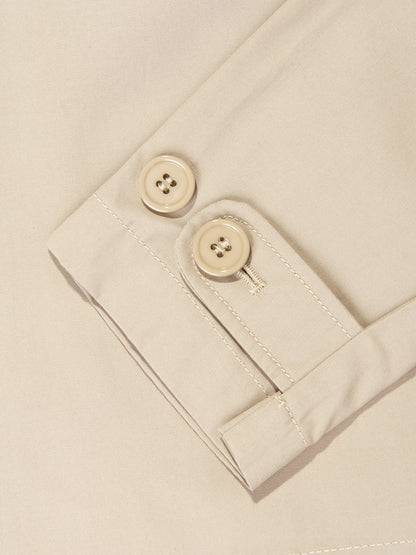 Girls Gabardine Logo Jacket in Beige