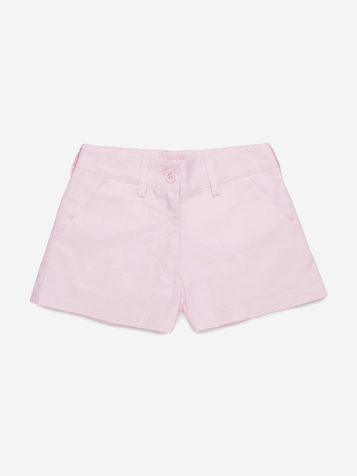 MARNI Girls Gabardine Shorts in Pink