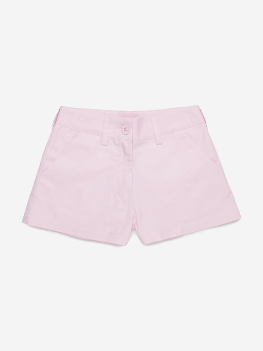 MARNI Girls Gabardine Shorts in Pink