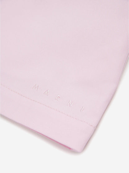 MARNI Girls Gabardine Shorts in Pink