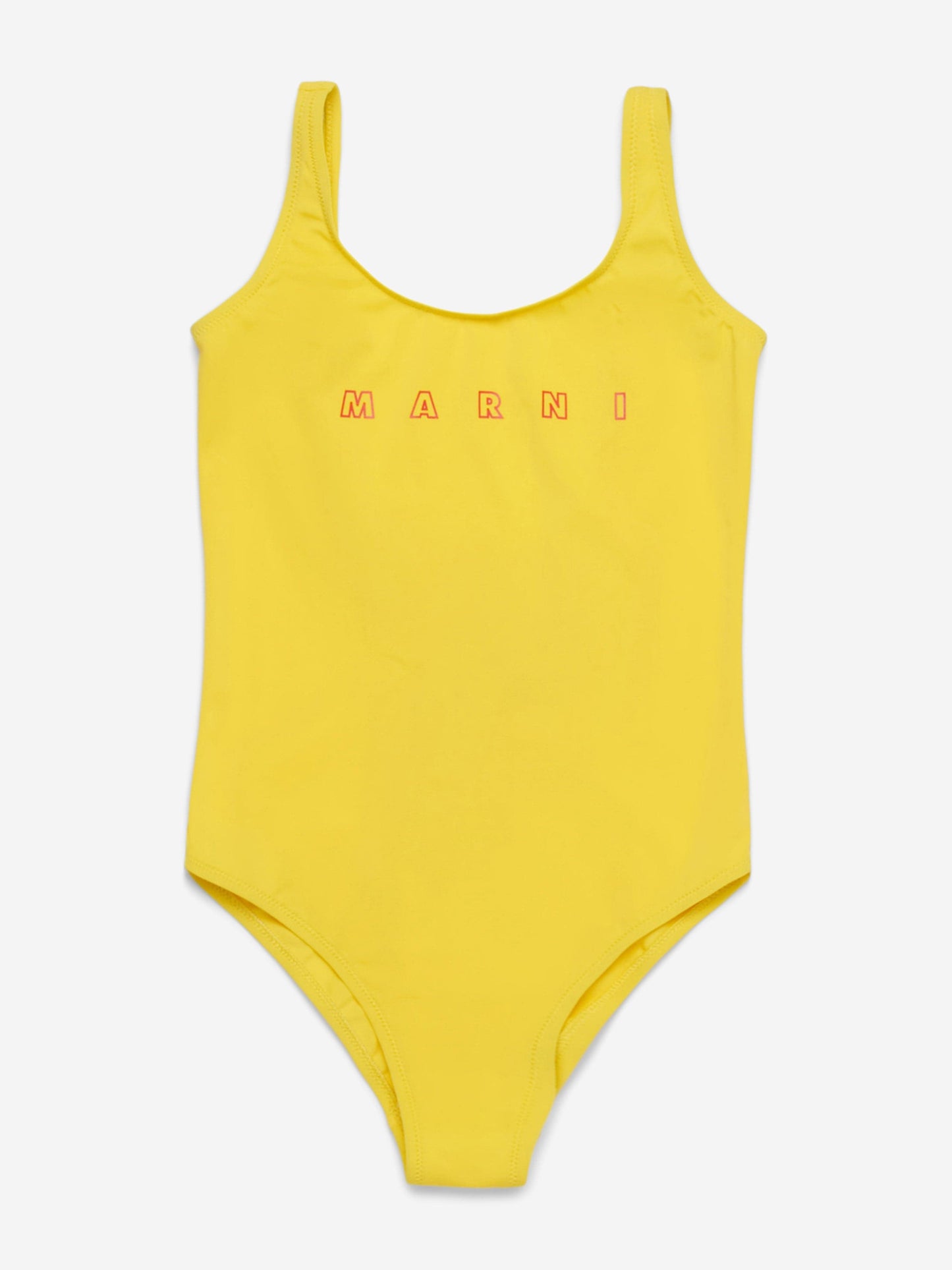 Girls Logo Swimsuit in Yellow