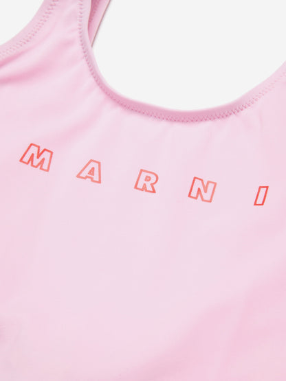 Girls Logo Swimsuit in Pink