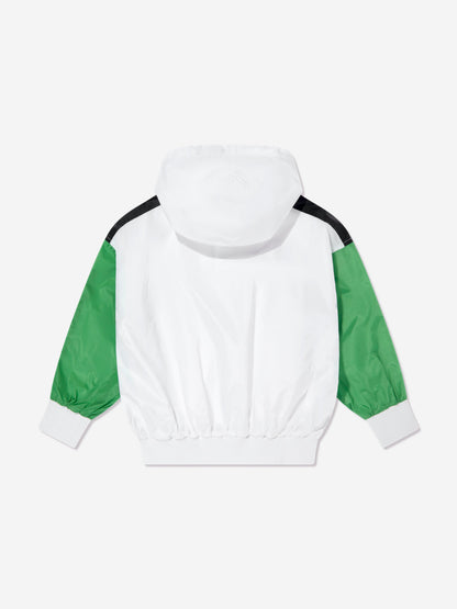Kids Logo Zip Up Jacket in White