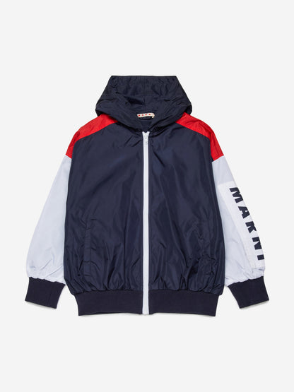 Kids Logo Zip Up Jacket in Navy