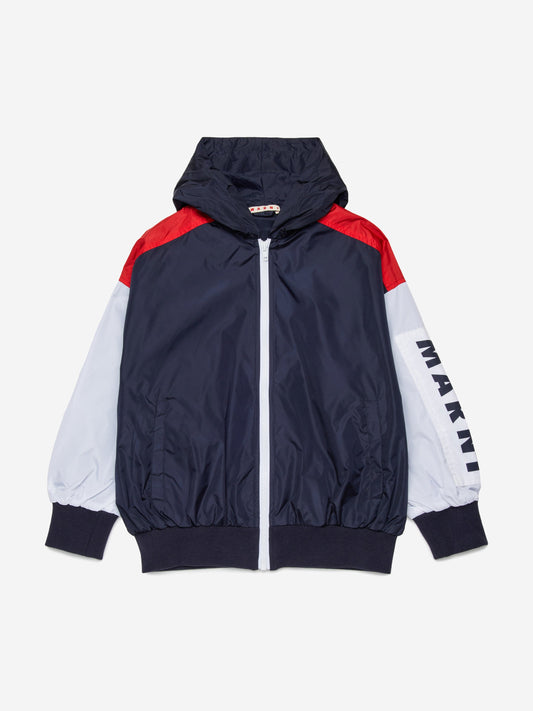 Kids Logo Zip Up Jacket in Navy