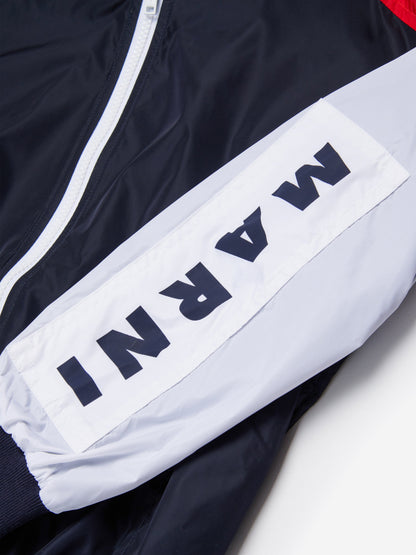 Kids Logo Zip Up Jacket in Navy