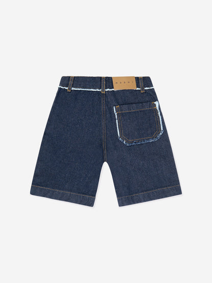 Kids Denim Pocket Shorts in Blue