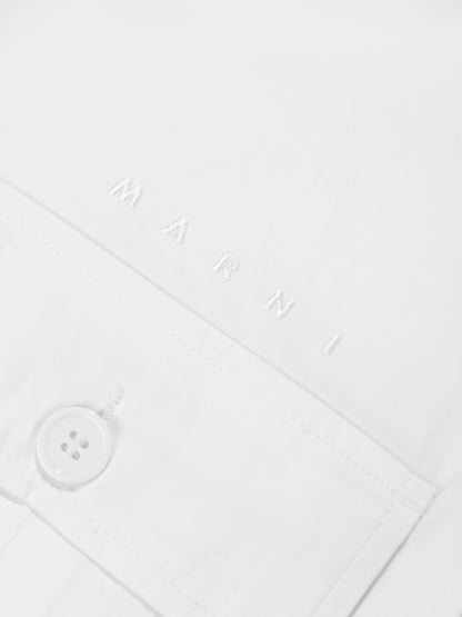 Kids Gabardine Pocket Short Pants in White
