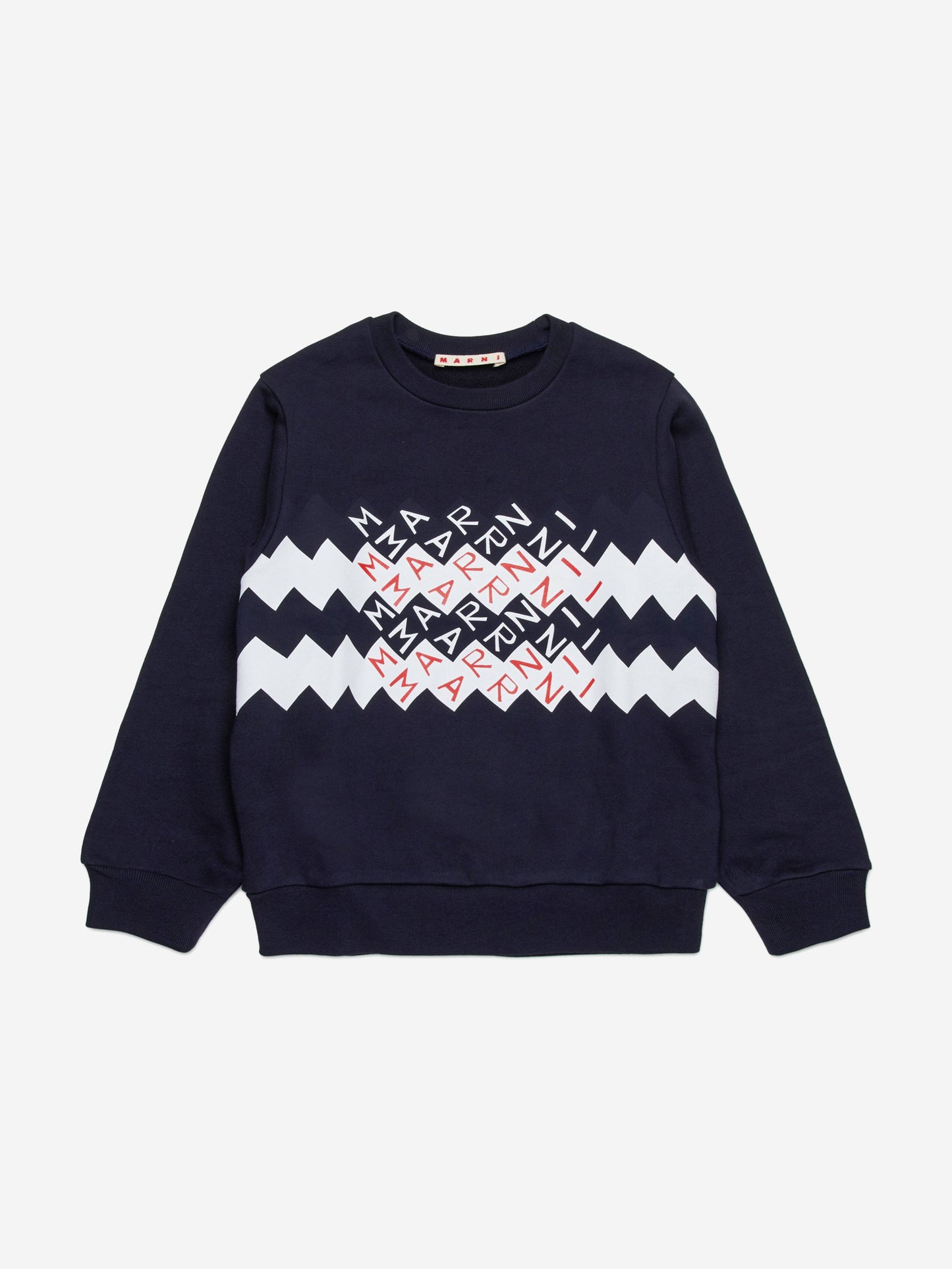 Kids Zigzag Logo Sweatshirt in Navy