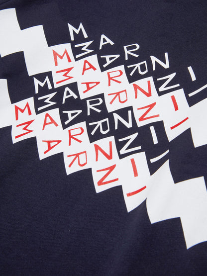 Kids Zigzag Logo Sweatshirt in Navy