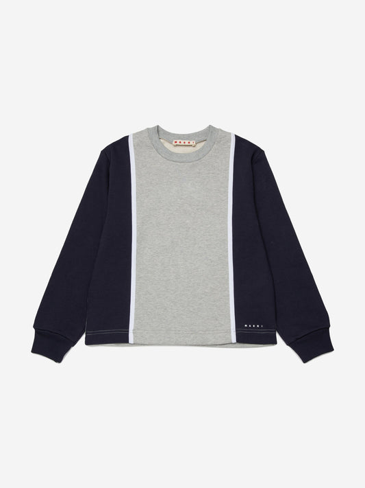 Kids Colourblock Sweatshirt in Navy