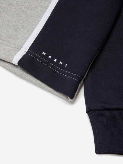 Kids Colourblock Sweatshirt in Navy