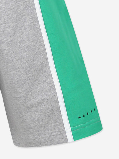 Kids Colourblock Shorts in Green